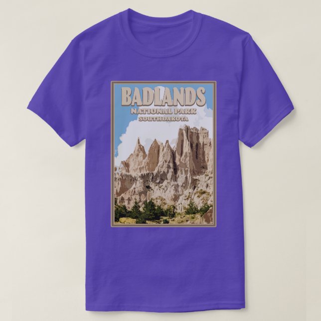 T-shirt Badlands US National Park Dakota du Sud (Design devant)