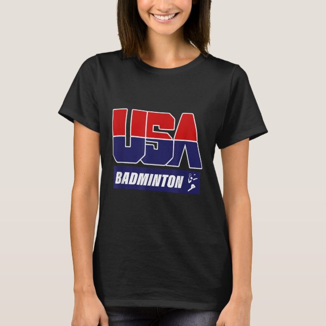 T-shirt Badminton 2021 États-Unis  (Devant)