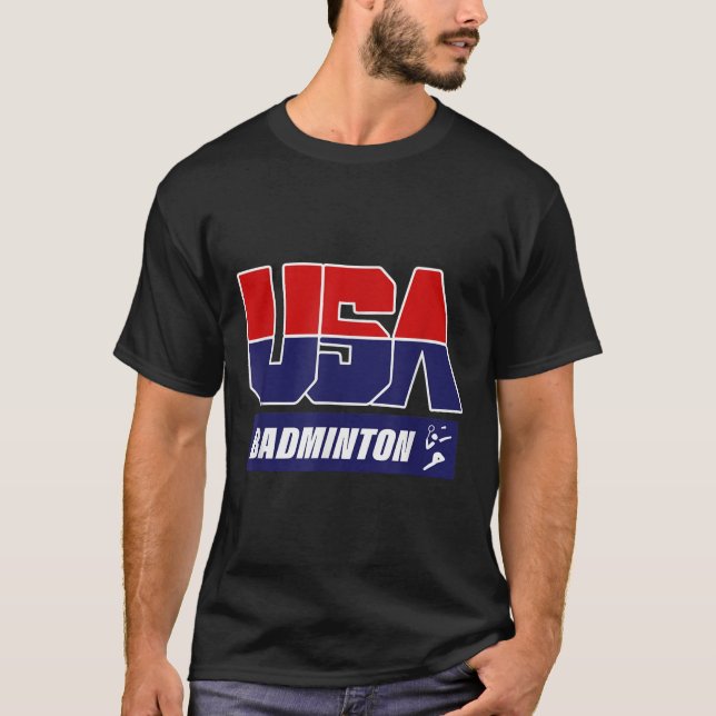 T-shirt Badminton 2021 Usa  (Devant)