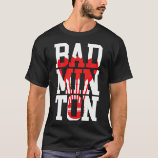 T-shirt Badminton big font badminton coach s badminton rac