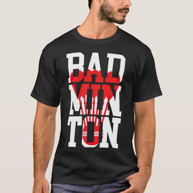 T-shirt Badminton big font badminton coach s badminton rac (Devant)