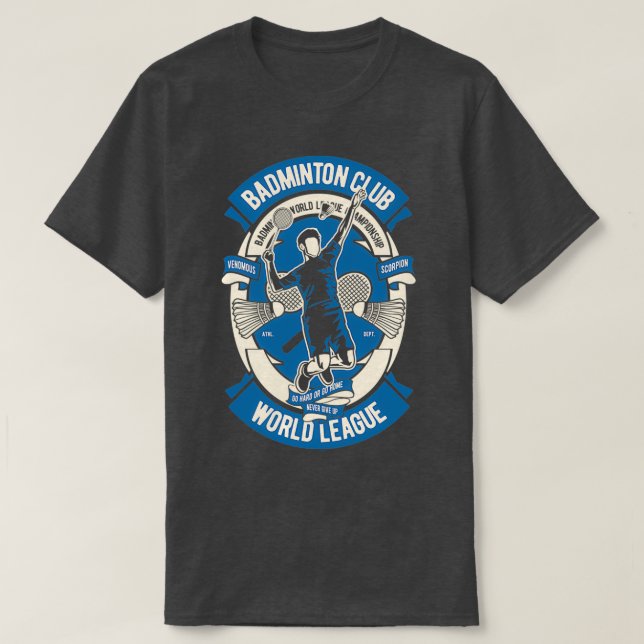 T-shirt Badminton Club Design Vintage T (Design devant)