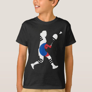 T-shirt Badminton Drapeau Sud-Coréen Raquette Volant Femme