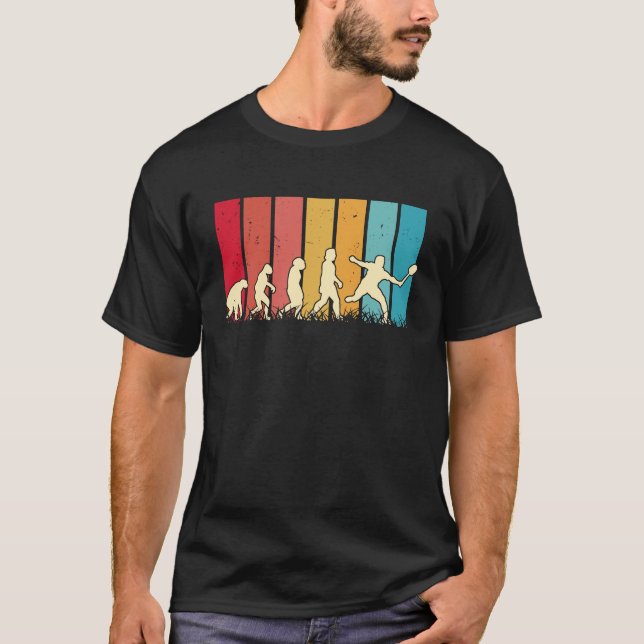 T-shirt Badminton Evolution Retro Badminton Joueur Badmint (Devant)