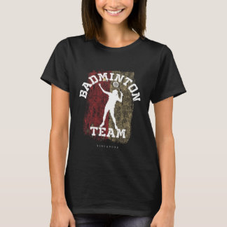 T-shirt Badminton féminin Singapour Jeux de filet Joueuse 