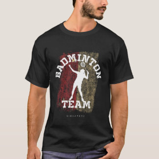 T-shirt Badminton Féminin Singapour Jeux de Réseau Joueuse
