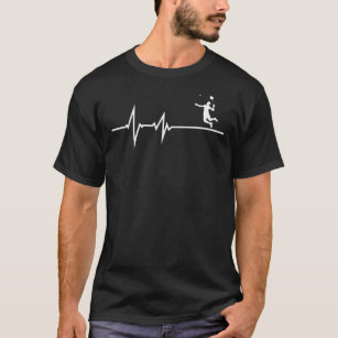 T-shirt Badminton Heartbeat Design As A Gip