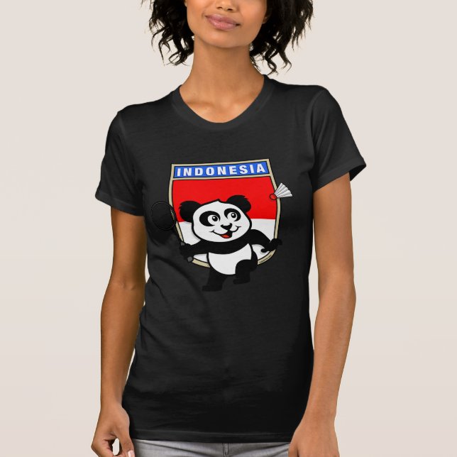 T-shirt Badminton Indonesia Panda (Devant)