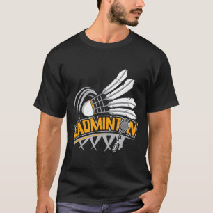 T-shirt Badminton - Joueur de Badminton Navette Birdie