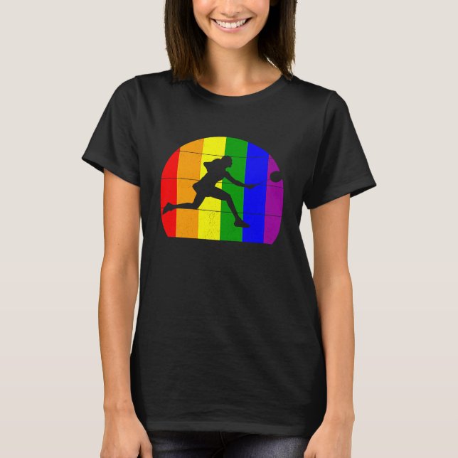 T-shirt Badminton LGBTQ  lesbian girls women gay players s (Devant)