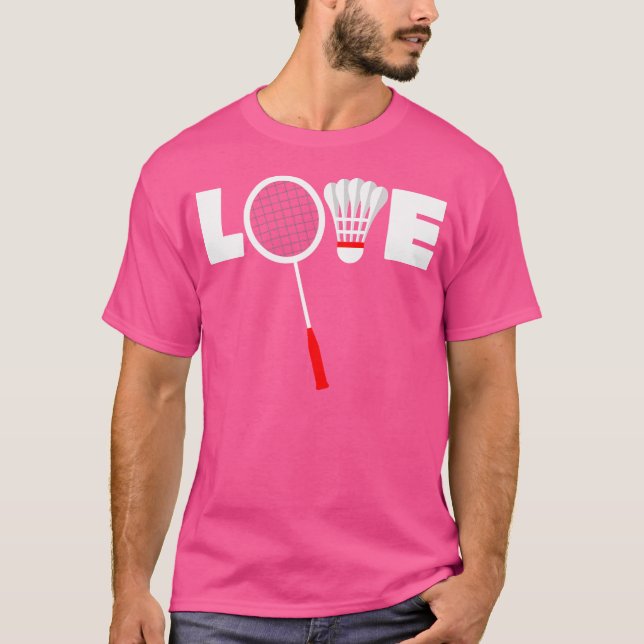 T-shirt Badminton Love (Devant)