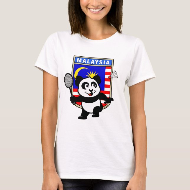 T-shirt Badminton Malaysia Panda (Devant)