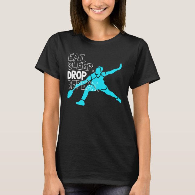 T-shirt Badminton Mange Sleep Drop Répéter (Devant)