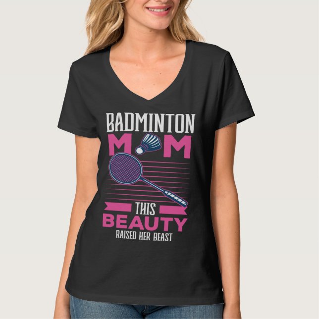 T-shirt Badminton Mom Best Mama Ever Motherhood Mothers Da (Devant)