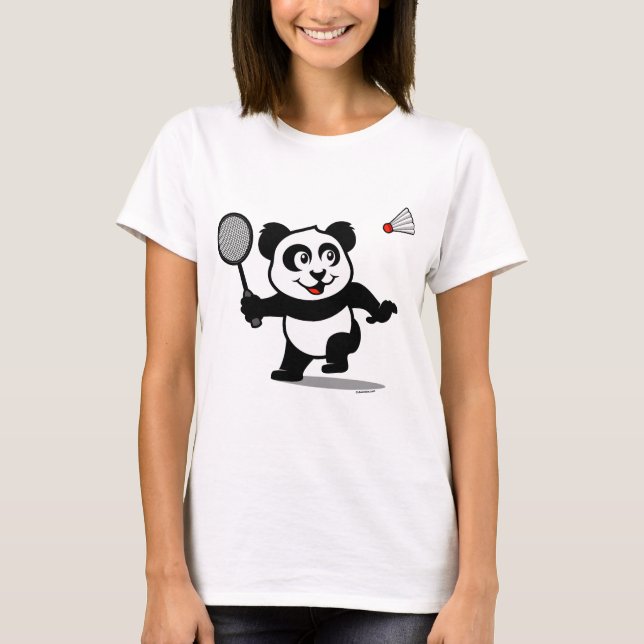 T-shirt Badminton Panda (Devant)