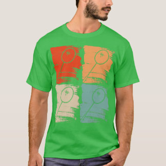 T-shirt Badminton Racket Badminton Retro