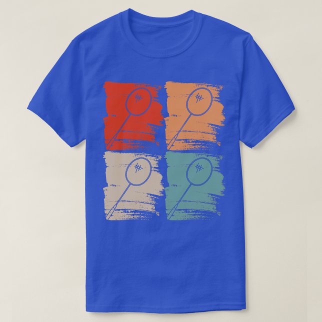 T-shirt Badminton Racket Badminton Retro (Design devant)