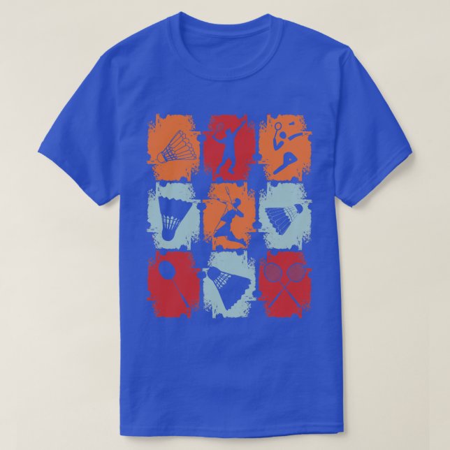 T-shirt Badminton Retro 3 (Design devant)