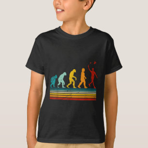 T-shirt Badminton Rétro Avec Évolution De Volant Darwin