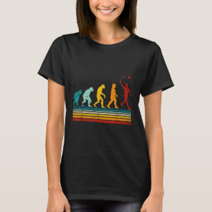 T-shirt Badminton Rétro Avec Évolution Du Volant Darwin
