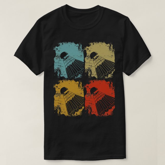 T-shirt Badminton Retro Vintage 1 (Design devant)