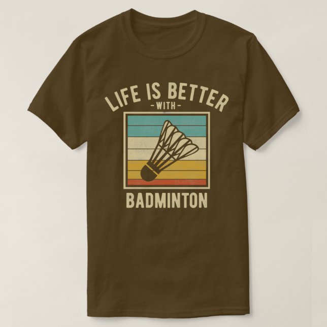 T-shirt Badminton Sayings Retro Funny Badminton Lovers Gif (Design devant)