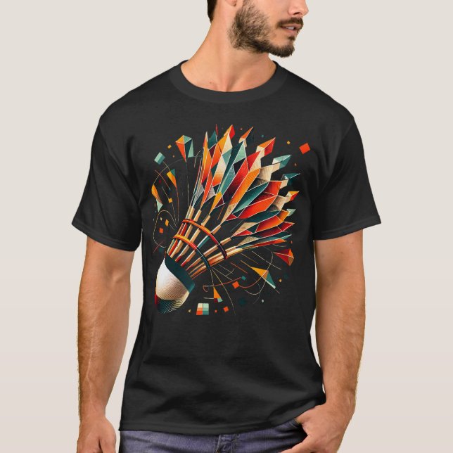 T-shirt Badminton Shuttlecock (Devant)