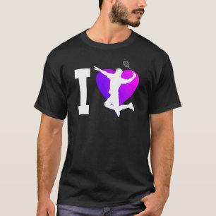 T-shirt Badminton Shuttlecock Homme Squash Badminton Playe