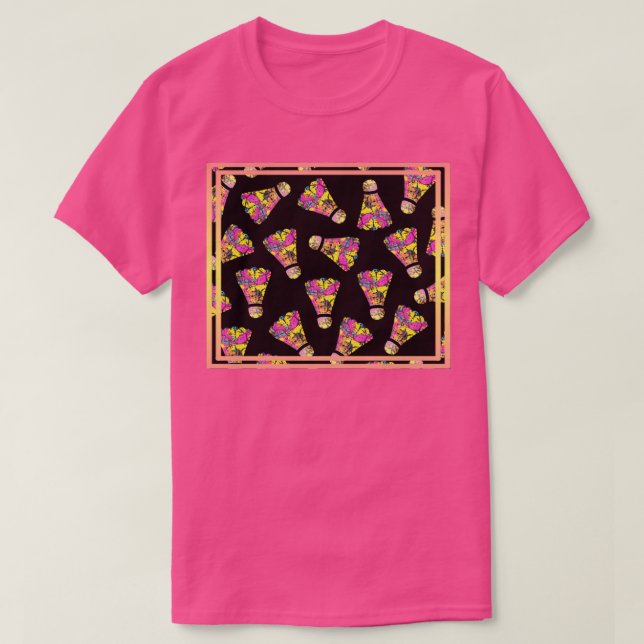 T-shirt Badminton Shuttlecock Motif coloré (Design devant)