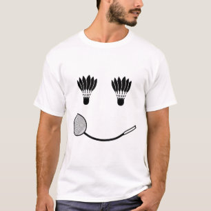 T-shirt Badminton Smile Love Coach du joueur de l'équipe
