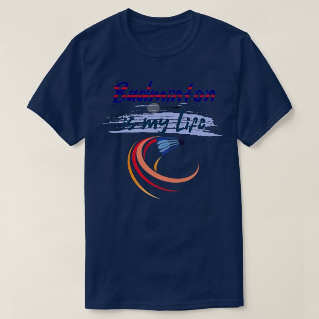 T-shirt Badminton Sport Badminton Idée cadeau T (Design devant)