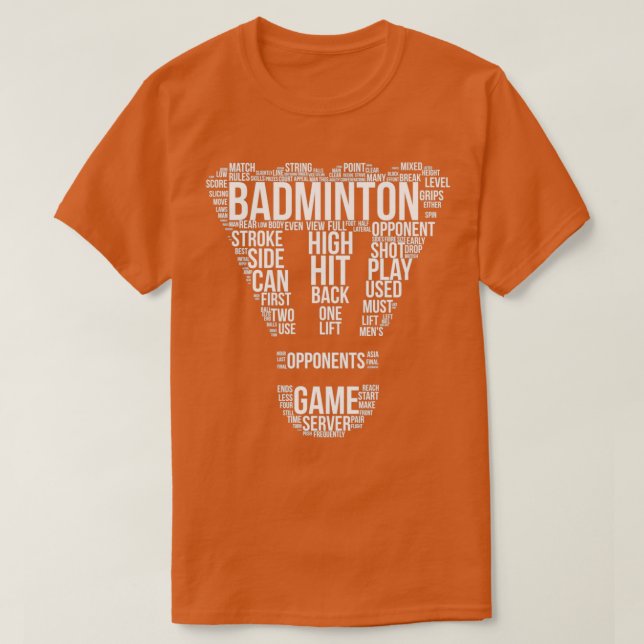 T-shirt Badminton Terme Cloud Badminton Cadeau Badminton (Design devant)