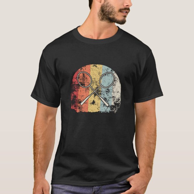 T-shirt Badminton Vintage (Devant)