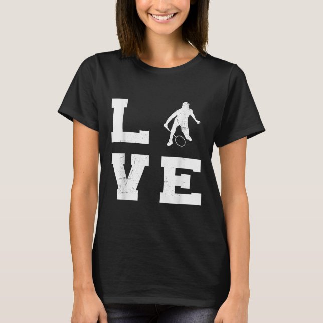 T-shirt Badminton Womens Mens Badminton Player Shuttle (Devant)