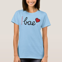 Bae bébé texte & coeur rouge avec nom de petit ami