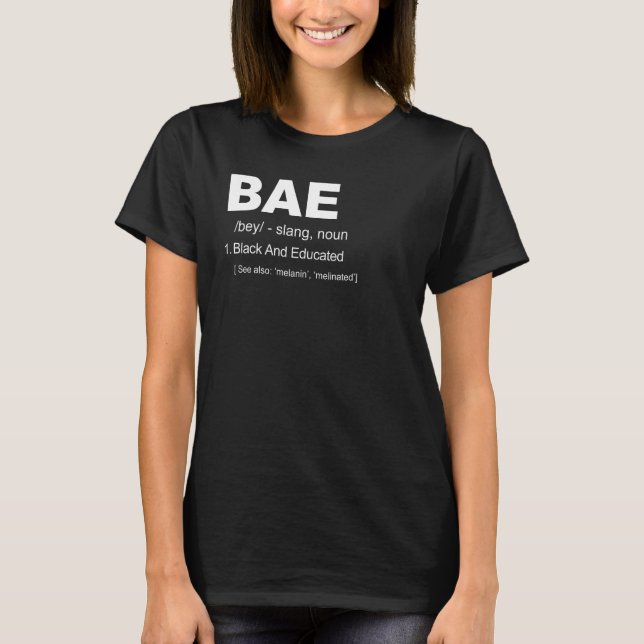 T-shirt BAE Noir et instruit (Devant)