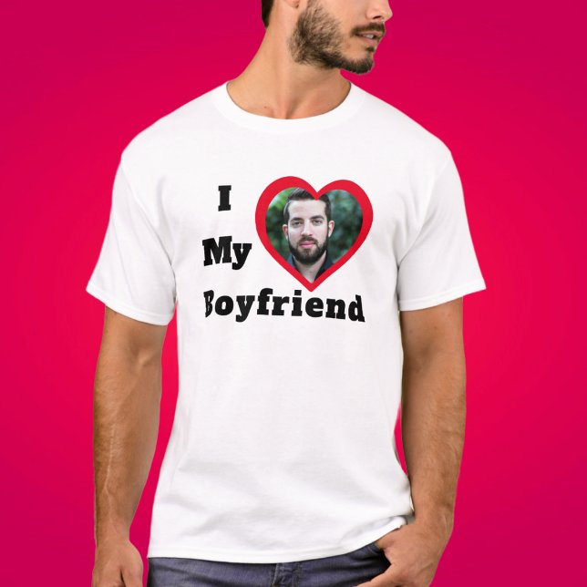 T-shirt Bae Personnalisé Photo personnalisée J'aime mon pe (Créateur téléchargé)