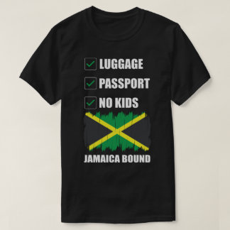 T-shirt Bagages Passeport Pas Enfants Jamaïque Libre Coupl