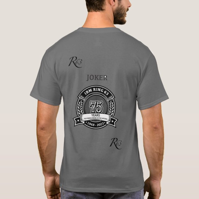 T-shirt Bagde et Joker retour 75 ans T (Dos)