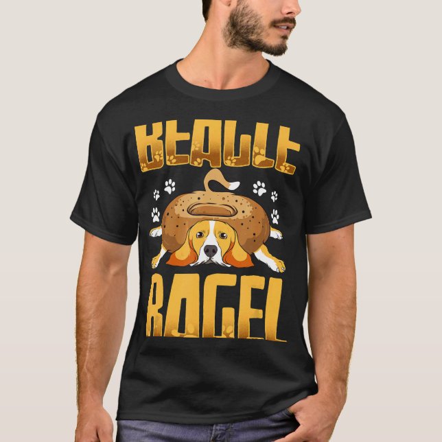 T-shirt Bagel beagle Beagle pour chien (Devant)