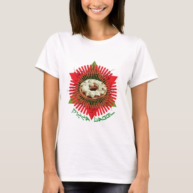 T-shirt Bagel de pizza : Italien juif (Devant)