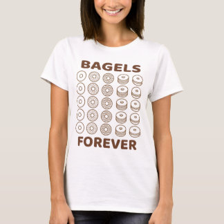 T-shirt Bagels Conception d'icône minimale pour toujours