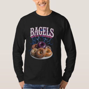 T-shirt Bagels Mème Bootleg Rap Style 90s Vintage Funny