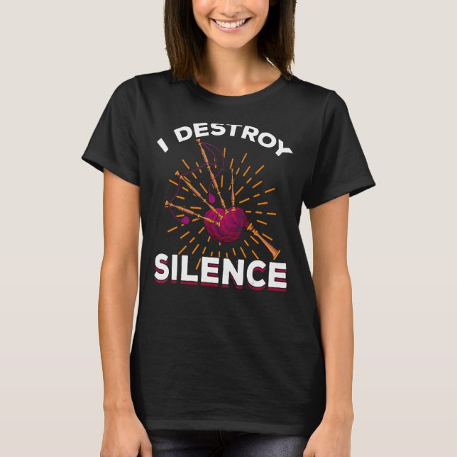 T-shirt Bagpipe Bagpiper I Distraire silence 2 (Devant)