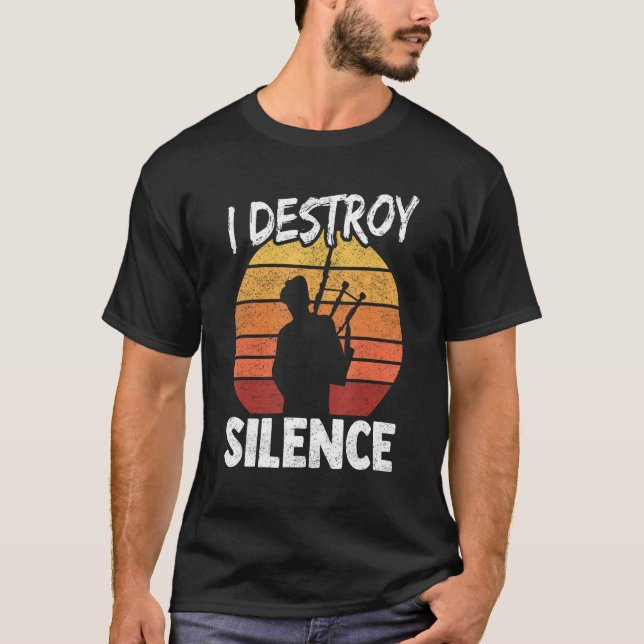 T-shirt Bagpipe I Détruire le silence (Devant)