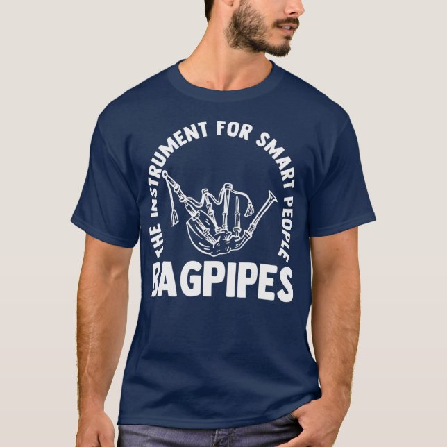 T-shirt Bagpipe I Musicien Instrument Tartan (Devant)