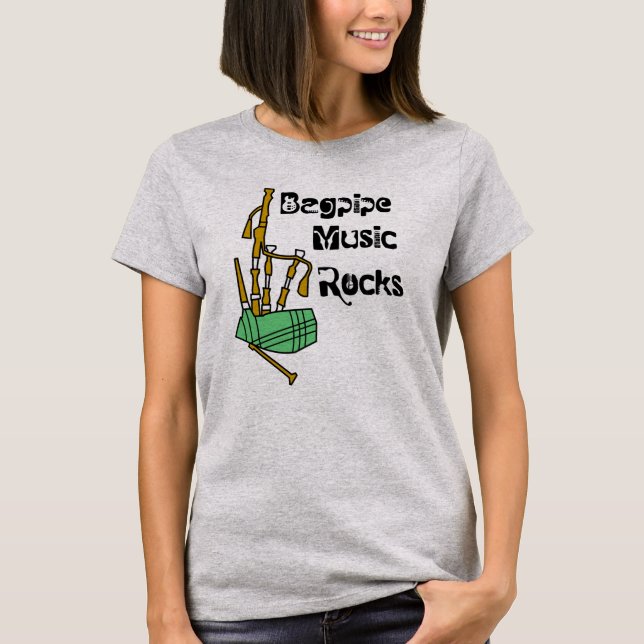 T-shirt Bagpipe Music Rocks (Devant)