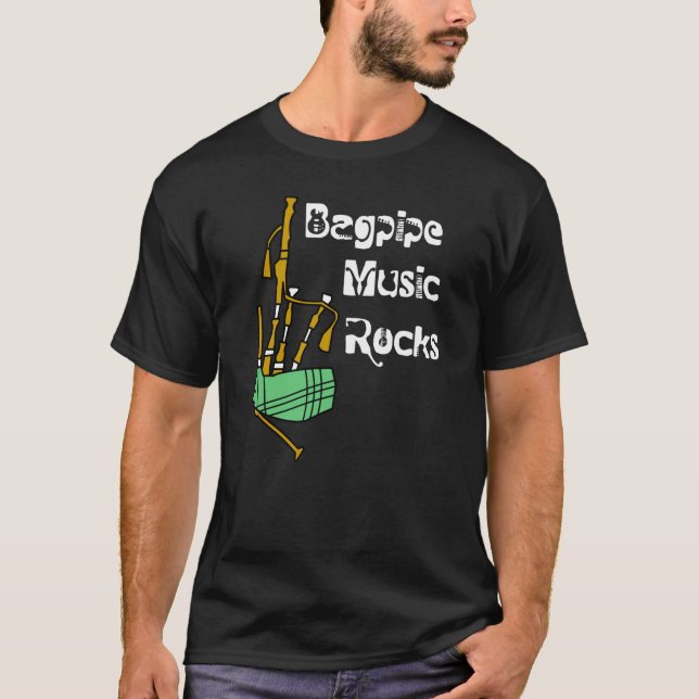 T-shirt Bagpipe Music Rocks (Devant)