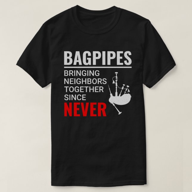T-shirt Bagpipe Player Instrument de musique Bagpiper amus (Design devant)