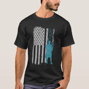 T-shirt Bagpiper Usa Drapeau Piper Cadeau Pour Honor Guard
